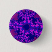 Paarse Fractale Splash Ronde Button 3,2 Cm (Voorkant)
