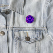 Paarse Fractale Splash Ronde Button 3,2 Cm (In situ)