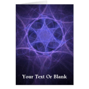 Paarse fractale ster van David