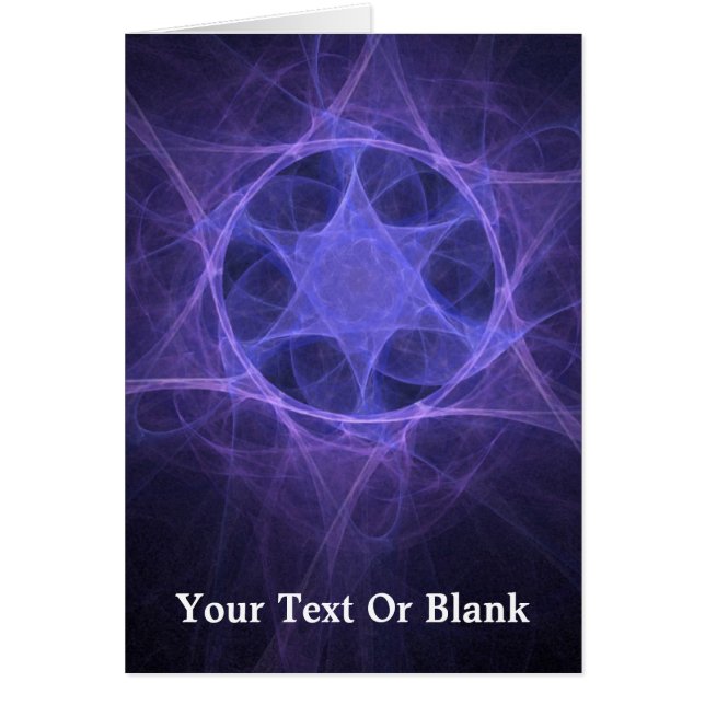 Paarse fractale ster van David (Voorkant)