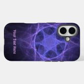Paarse fractale ster van David Case-Mate iPhone Case (Achterkant (horizontaal))
