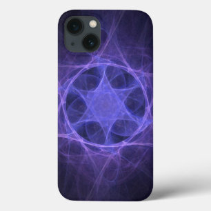 Paarse fractale ster van David Case-Mate iPhone Case