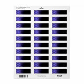 Paarse fractale ster van David Etiket (Full Sheet)