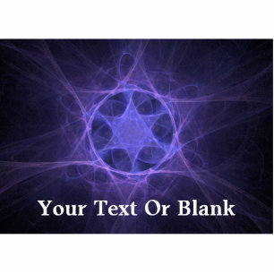 Paarse fractale ster van David Fotobeeldje Magneet