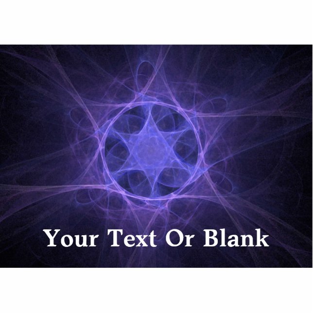 Paarse fractale ster van David Fotobeeldje Magneet (Voorkant)