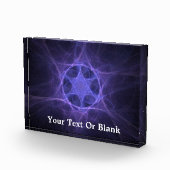 Paarse fractale ster van David Fotoblokken (Rechts)