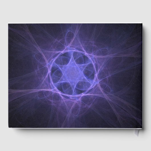 Paarse fractale ster van David Gastenboek (Achterkant)
