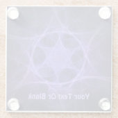 Paarse fractale ster van David Glazen Onderzetter (Achterkant)