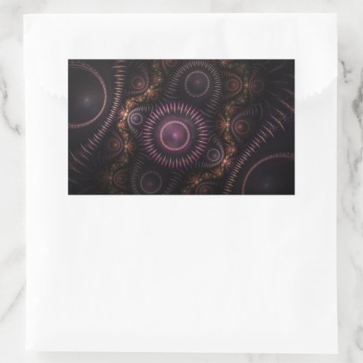 paarse fractale stickers (Tas)
