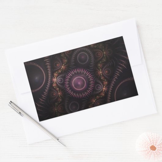 paarse fractale stickers (Envelop)