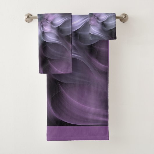 Paarse fractale ventilator bad handdoek (Insitu)