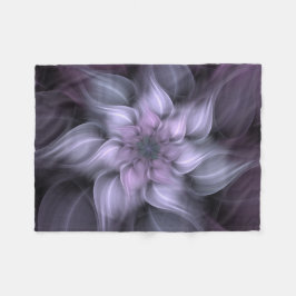 Paarse fractale ventilator fleece deken