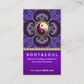 Paarse fractals Healing Energy Holistic New age Visitekaartje (Achterkant)