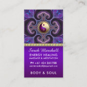 Paarse fractals Healing Energy Holistic New age Visitekaartje (Voorkant)