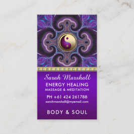 Paarse fractals Healing Energy Holistic New age Visitekaartje