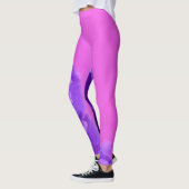 Paarse frambozenpatroon leggings (Links)