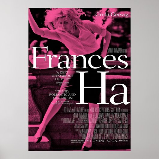 Paarse Frances Ha Poster (Voorkant)