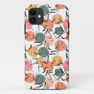 Paarse franjeaap Yoga seamless pattern 13 Case-Mate iPhone Case