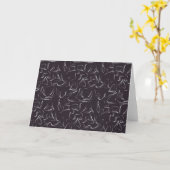 Paarse franjeaap Yoga seamless pattern 15 Kaart (Gele Bloem)