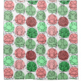 Paarse franjeaap Yoga seamless pattern 18 Douchegordijn (Voorkant)