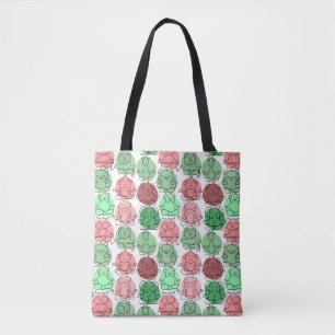 Paarse franjeaap Yoga seamless pattern 18 Tote Bag