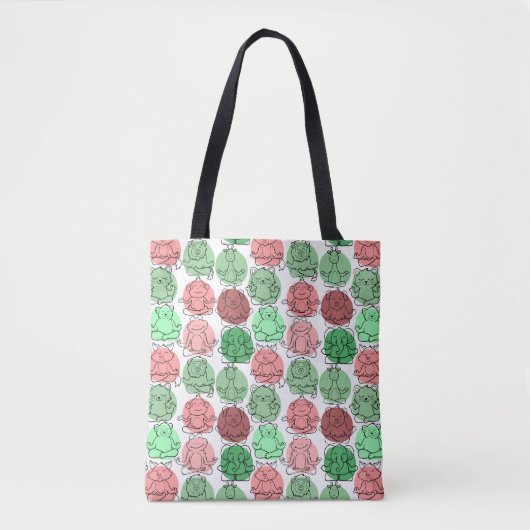 Paarse franjeaap Yoga seamless pattern 18 Tote Bag (Voorkant)