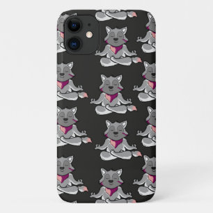Paarse franjeaap Yoga seamless pattern 19 Case-Mate iPhone Case