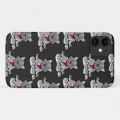 Paarse franjeaap Yoga seamless pattern 19 Case-Mate iPhone Case (Achterkant (horizontaal))