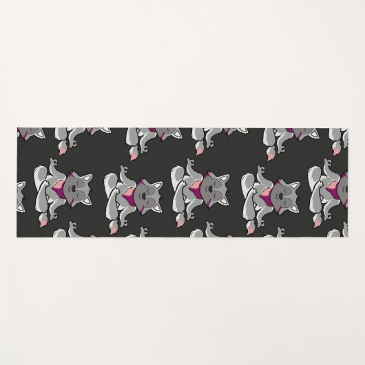 Paarse franjeaap Yoga seamless pattern 19 Yogamat (Voorkant (horizontaal))