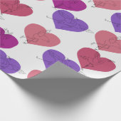 Paarse franjeaap Yoga seamless pattern 1 Cadeaupapier (Hoek)