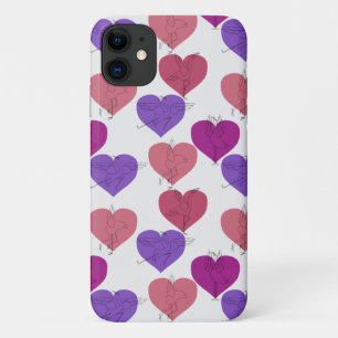 Paarse franjeaap Yoga seamless pattern 1 Case-Mate iPhone Case