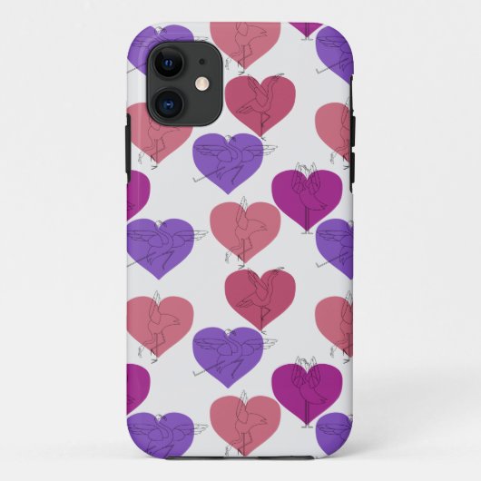 Paarse franjeaap Yoga seamless pattern 1 Case-Mate iPhone Case (Achterkant)