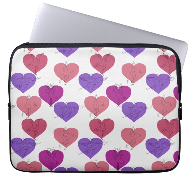 Paarse franjeaap Yoga seamless pattern 1 Laptop Sleeve (Voorkant)