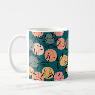 Paarse franjeaap Yoga seamless pattern 23 Koffiemok