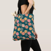 Paarse franjeaap Yoga seamless pattern 23 Tote Bag (Dichtbij)