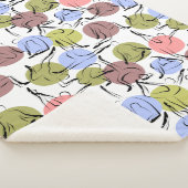 Paarse franjeaap Yoga seamless pattern 25 Sherpa Deken (3/4)