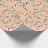 Paarse franjeaap Yoga seamless pattern 29 Cadeaupapier (Hoek)