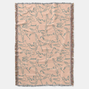 Paarse franjeaap Yoga seamless pattern 29 Deken