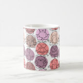 Paarse franjeaap Yoga seamless pattern 31 Koffiemok (Center)
