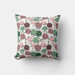 Paarse franjeaap Yoga seamless pattern 33 Kussen
