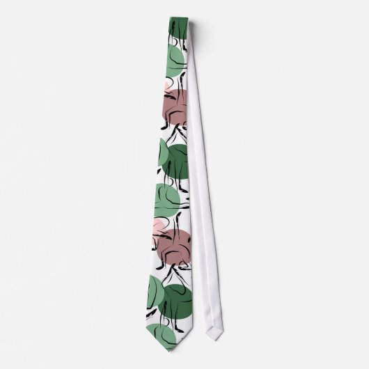 Paarse franjeaap Yoga seamless pattern 33 Stropdas (Voorkant)