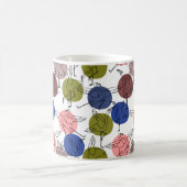 Paarse franjeaap Yoga seamless pattern 34 Koffiemok (Center)