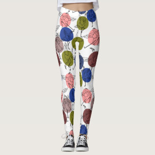 Paarse franjeaap Yoga seamless pattern 34 Leggings