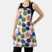 Paarse franjeaap Yoga seamless pattern 34 Schort (Insitu)