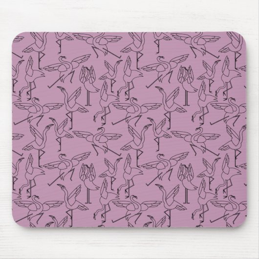 Paarse franjeaap Yoga seamless pattern 36 Muismat (Voorkant)