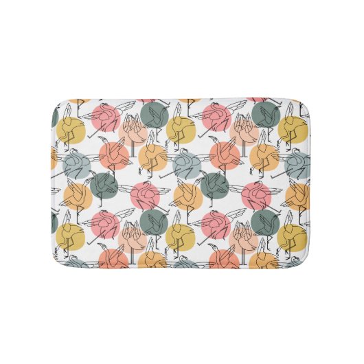 Paarse franjeaap Yoga seamless pattern 37 Badmat (Voorkant)