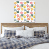 Paarse franjeaap Yoga seamless pattern 37 Canvas Afdruk (Insitu (Slaapkamer))
