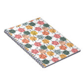 Paarse franjeaap Yoga seamless pattern 37 Notitieboek (Rechterzijde)