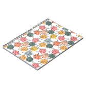 Paarse franjeaap Yoga seamless pattern 37 Notitieboek (Linkerzijde)