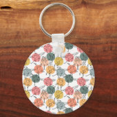 Paarse franjeaap Yoga seamless pattern 37 Sleutelhanger (Voorkant)